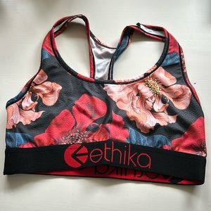 Ethika sports bra flower pattern
